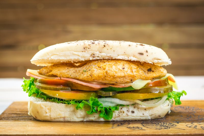 Mild Honey Butter Chicken Sandwich with pickles